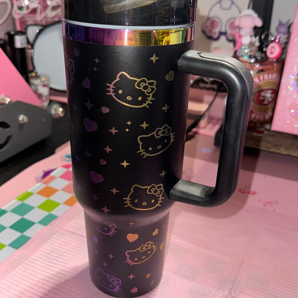 40oz Holographic Black Stainless Steel Tumbler
